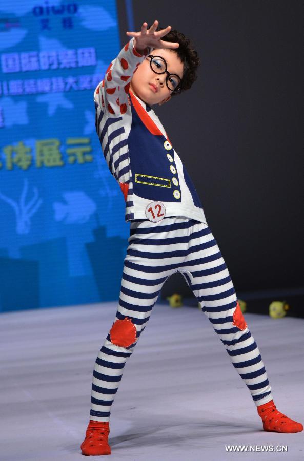 Kids model contest held during China (Qingdao) Int'l Fashion Week