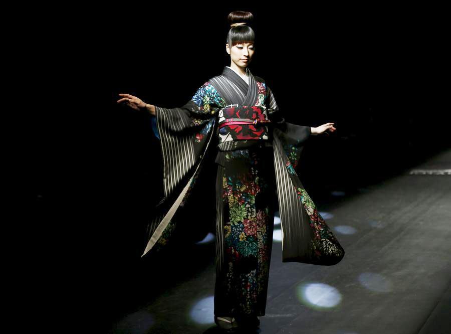 Kimonos presented at Tokyo Fashion Week