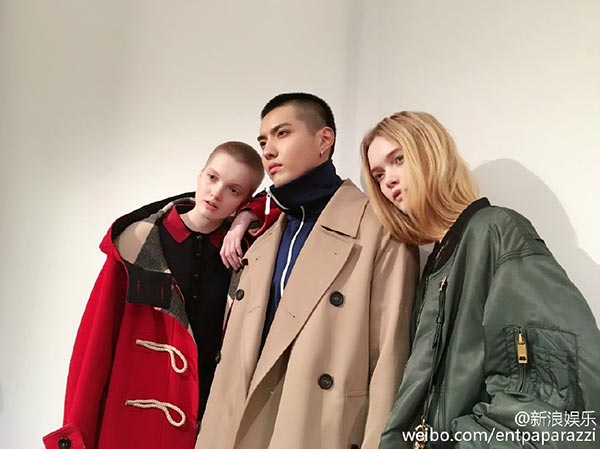 Actor Wu Yifan at fashion show in London