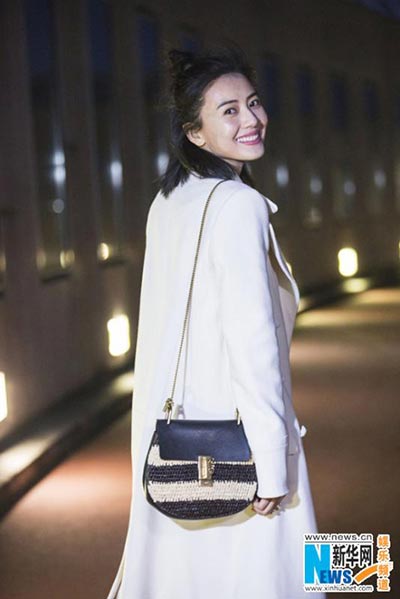 Actress Gao Yuanyuan departs for Paris Fashion Week