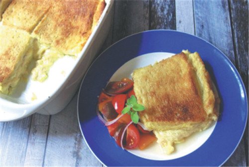 Cheese Sandwich Souffle is easy weeknight meal