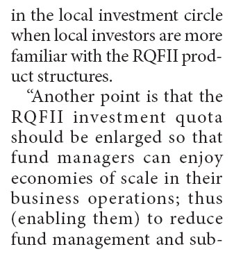 RQFII funds elicit tepid response