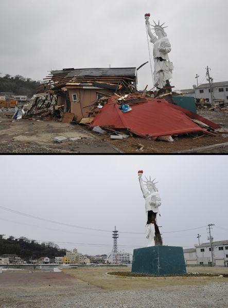 日本地震海嘯一年后恢復(fù)對比圖