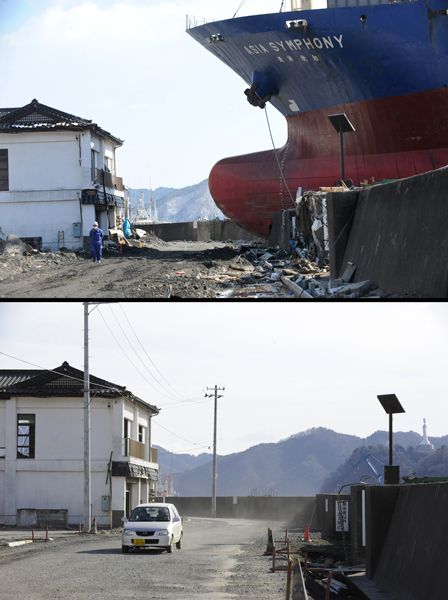 日本地震海嘯一年后恢復(fù)對比圖