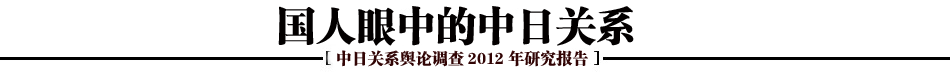 2012年中日關(guān)系輿論調(diào)查