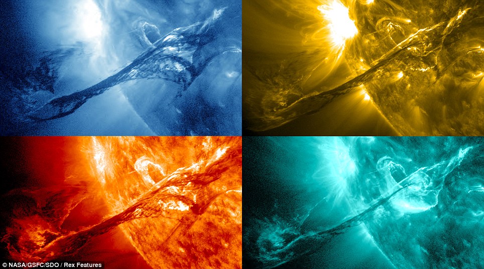 太陽表面的“巨龍”：美衛(wèi)星拍到巨型日珥長達(dá)80萬公里