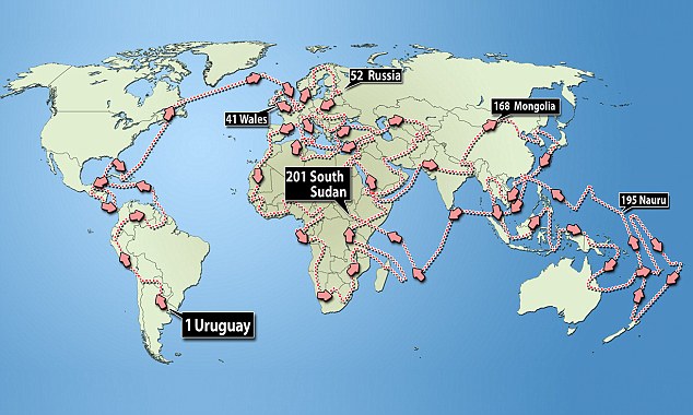 英國男子不乘飛機環(huán)游全球 創(chuàng)世界紀(jì)錄