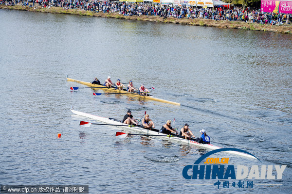 世界最大型劃船比賽在波士頓開幕 超9000人參賽（組圖）