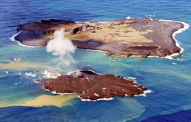 日本新火山島急劇“長大” 或成永久性島嶼