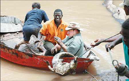 Thousands of crocodiles flee farm