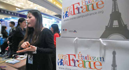 More Chinese drawn to study in France