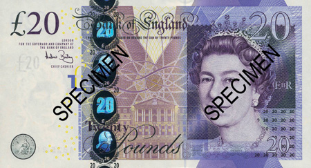 New Bank of England 20-pound note handout image