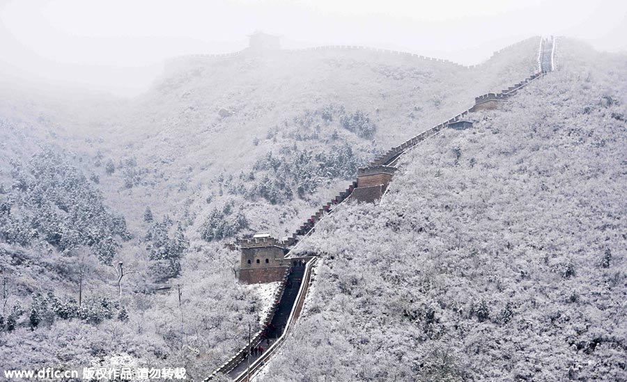 雪后居庸關(guān)長城美景（組圖）