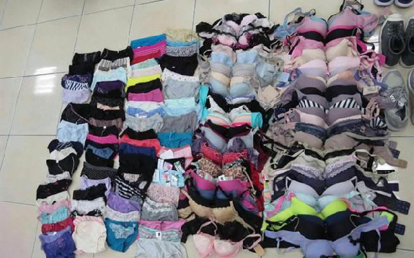 Man caught with ladies' underwear