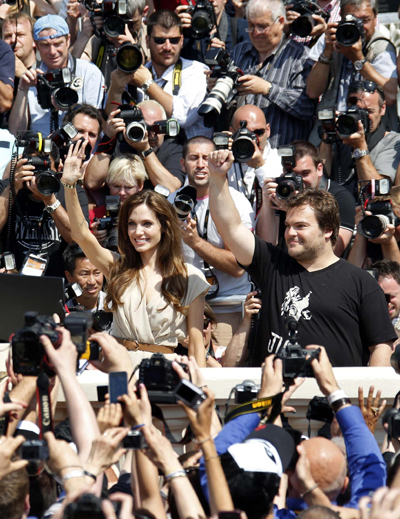 Jolie attends animated film 'Kung Fu Panda 2' during the Cannes Film Festival