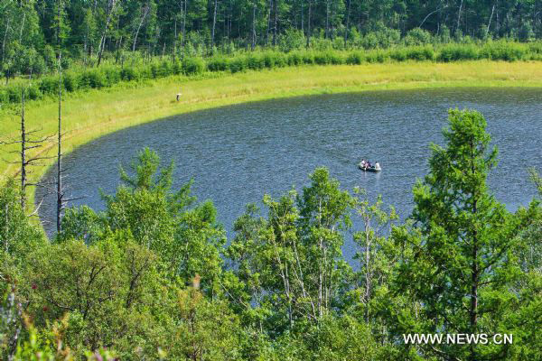 Beautiful scenery of Jirge Lake in Inner Mongolia