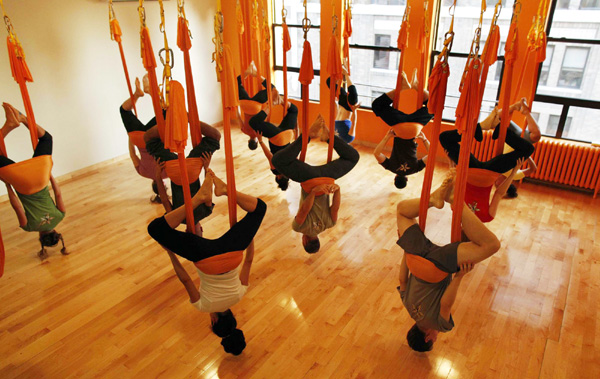 Fight gravity with 'antigravity' yoga