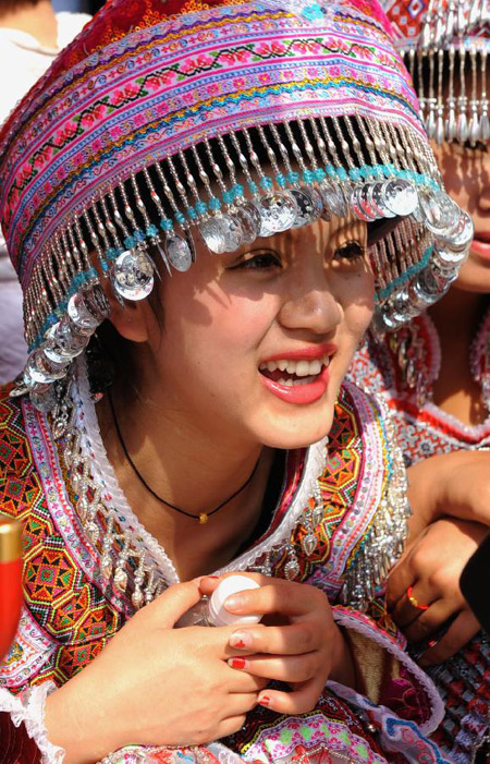 Ethnic minority costume show in Guangnan