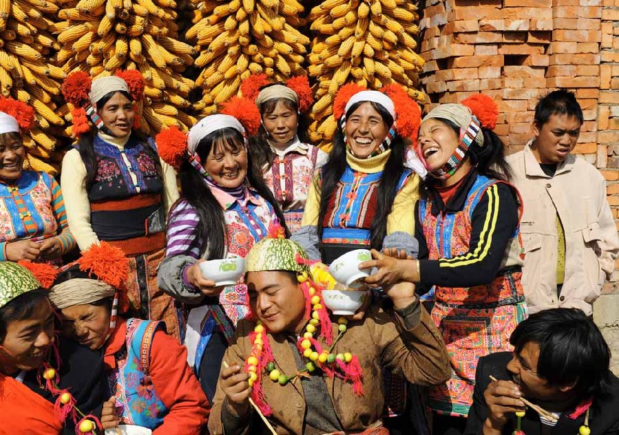 Dabaiyi wedding ceremony in China's Yunnan