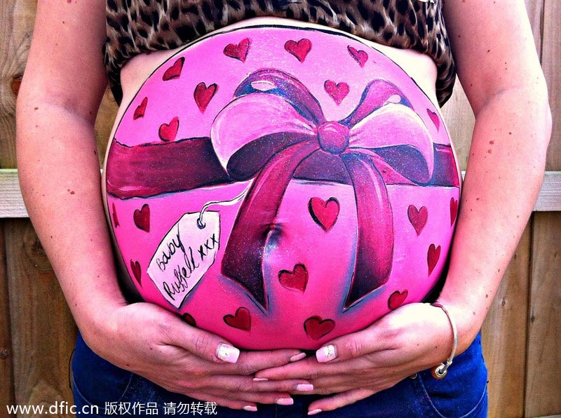 Baby bump paintings celebrate life