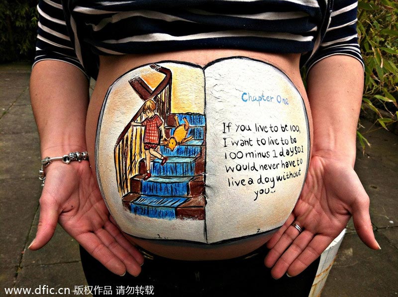 Baby bump paintings celebrate life