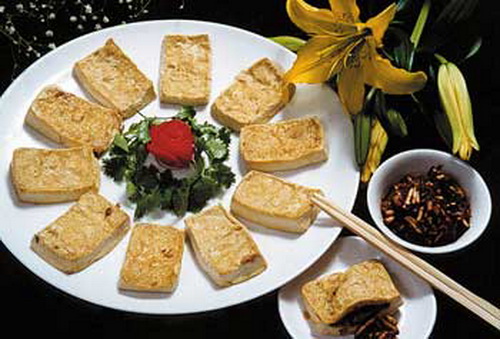 Romantic grilled beancurd