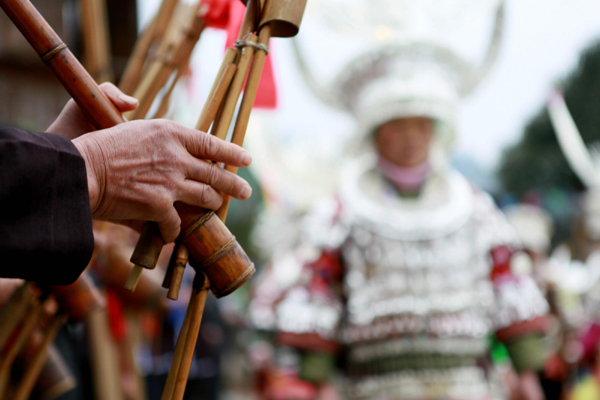 People in Danzhai dress up to celebrate Spring Festival