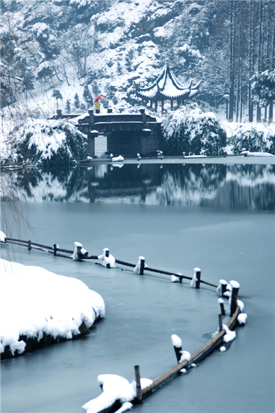 Snowscape in the old town