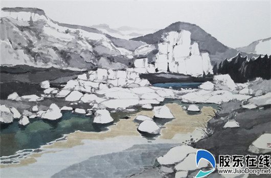 Hu Changhui Chinese ink painting exhibition opens in Yantai