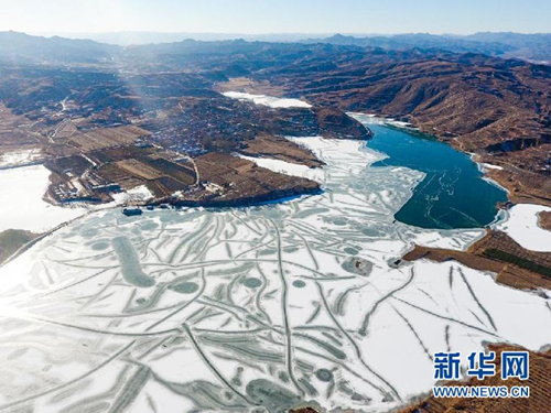 Aerial view of Yunzhu Lake shows area's natural beauty