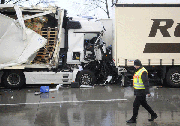 Over 50 vehicles crash in row in Germany