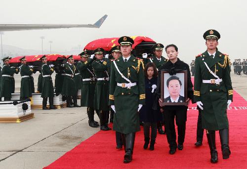 Farewell to Chinese peacekeeping police officers killed in Haiti