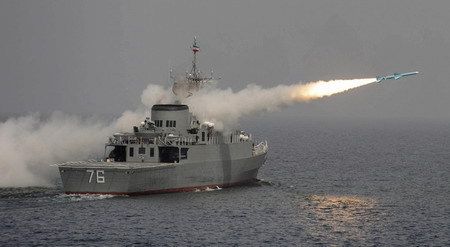 New Iran destroyer test fires missile