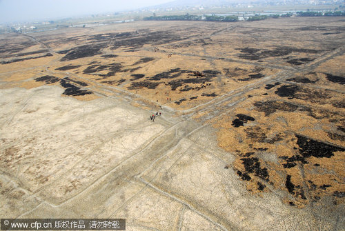 Drought-hit Yunnan seen from the sky