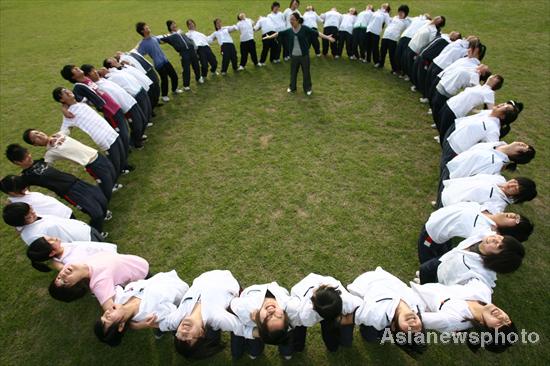 Students relieve exam pressure through yoga