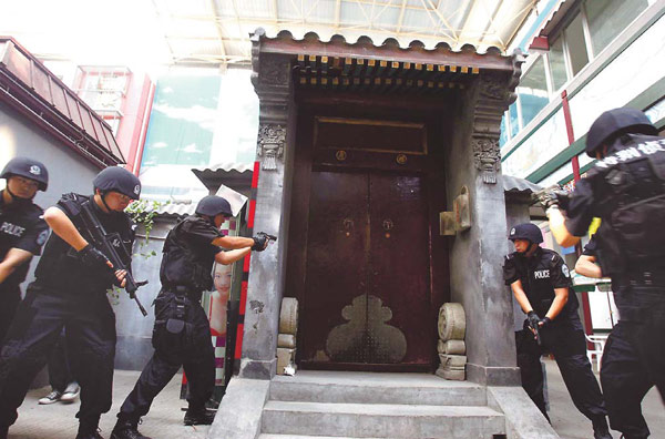 Police drills in Beijing