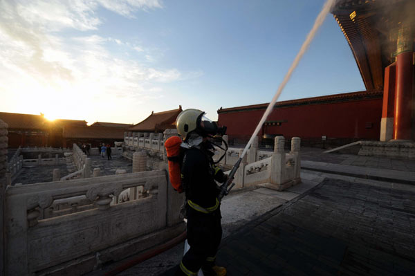 Fire drill in the Forbidden City