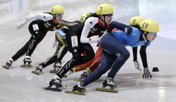 Zhou Yang of China wins speed skating world cup