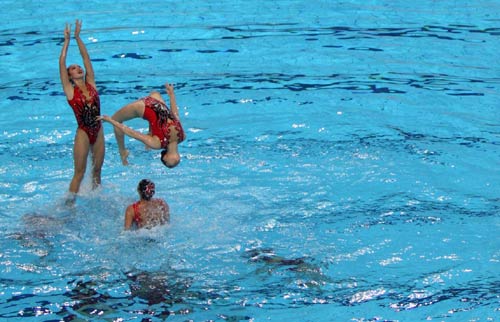 Water ballerinas get their act synchronized