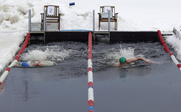 Winter swimming festival in Estonia