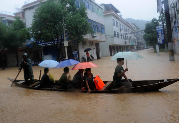 Slack drainage turns cities into lakes