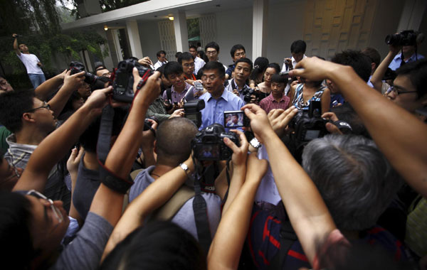 US ambassador to China Gary Locke meets media