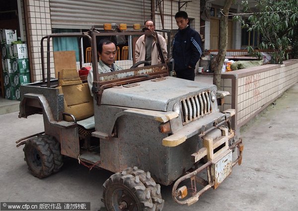 Homemade 'Hummer' runs no faster than a man