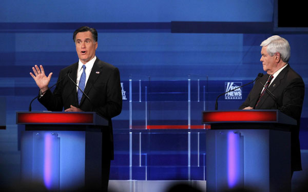 Republicans look to slow Romney momentum at debate