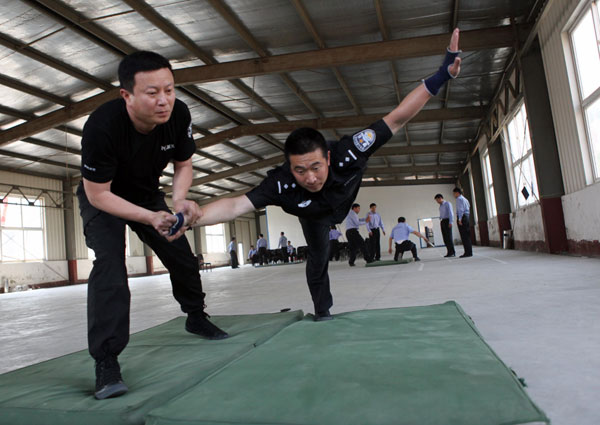 An instructor of prison guard in NE China