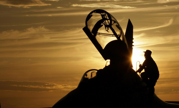 Air Force night training in NW China