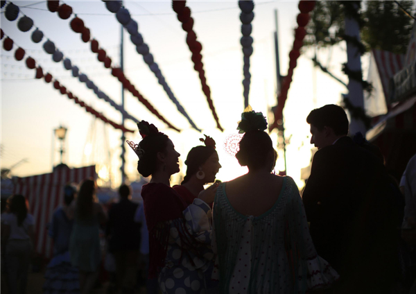 Traditional April fair in Seville, Spain