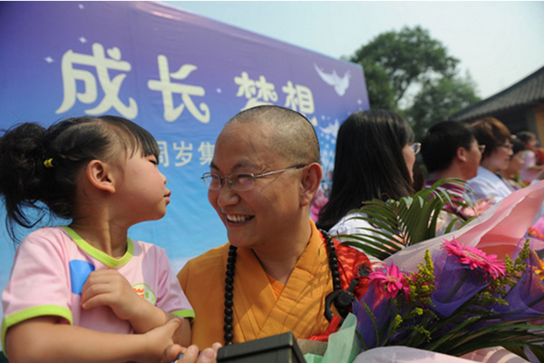 108 'quake babies' celebrate birthday at temple