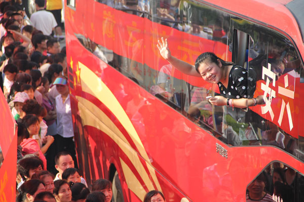 Farewell for college entrance examinees