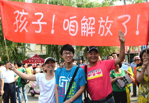 Students relieved from gaokao